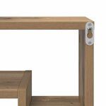 vidaXL Étagère Murale avec étagère chêne artisanal 82 x 15 x 51 cm