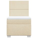 vidaXL Sommier à lattes de lit avec matelas Crème 90x200 cm Tissu