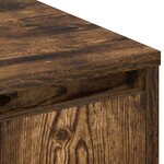 vidaXL Buffet avec LED Chêne fumé 90x32x75 cm Bois aggloméré