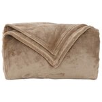 vidaXL Jeté Camel 130 x 150 cm Toison