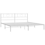 vidaXL Cadre de lit métal sans matelas et tête de lit blanc 183x213 cm