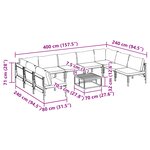vidaXL Ensemble de canapé de jardin 10 Pièces Anthracite Acier
