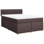 vidaXL Sommier à lattes de lit avec matelas Marron foncé 160x200 cm