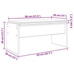 vidaXL Banc d'entrée avec coussin Chêne fumé 83 x 38 x 40 cm