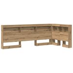 vidaXL Tête de lit de rangement avec étagère Chêne artisanal 100 cm