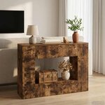 vidaXL Table console Chêne Fumé 101 x 29 x 74 cm Bois d’ingénierie