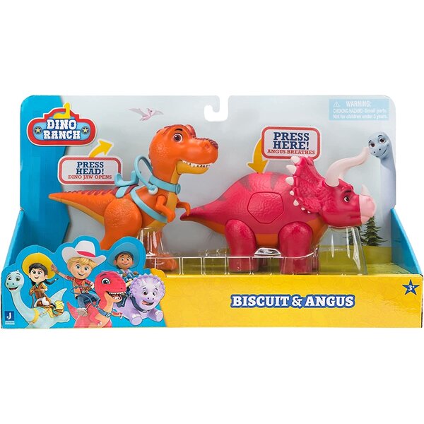 Jazwares DNR0008 - Dino Pack - Figurines Biscuit et Angus