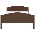 vidaXL Cadre de lit sans matelas marron foncé pin massif 120x200 cm