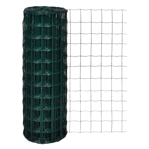 vidaXL Clôture Euro Acier 25 x 1 7 m Vert