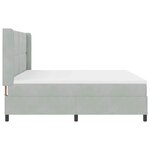 vidaXL Lit à Ressorts avec Matelas LED Gris clair 200 x 200 cm Velours