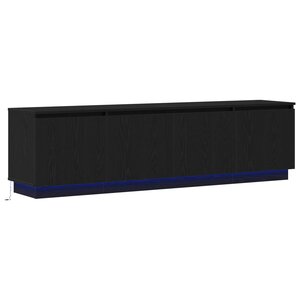 vidaXL Meuble TV Chêne noir 180 x 38 x 49 cm Bois d'ingénierie