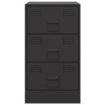 vidaXL Table de chevet noir 34 5x39x62 cm acier