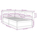 vidaXL Lit bibliothèque sans matelas 75x190 cm bois de pin massif