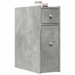 vidaXL Armoire de salle de bain étroite avec roulettes gris béton