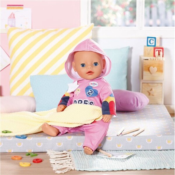 Zapf Creation 833537 - BABY born Kindergarten Combinaison une pièce et badges pour les poupées de 36cm