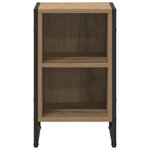 vidaXL Table de chevet 2 Pièces Chêne artisan 39.5 x 30 x 50 cm