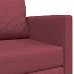 vidaXL Canapé-Lit 110cm Bordeaux tissu