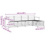 vidaXL Ensemble de canapés d'extérieur 5 pc Naturel