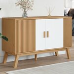 vidaXL Buffet OLDEN blanc et marron 114x43x73 5 cm bois massif de pin