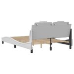 vidaXL Cadre de lit sans matelas blanc 140x190 cm similicuir