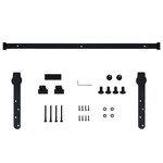 vidaXL Kit mini de porte d'armoire coulissante Acier au carbone 152 cm