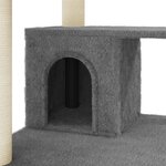 vidaXL Arbre à chat avec griffoirs en sisal Gris foncé 183 cm
