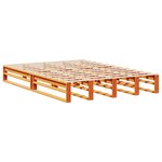 vidaXL Lit bibliothèque sans matelas cire marron 150x200cm bois massif
