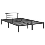 vidaXL Cadre de lit sans matelas noir métal 160x200 cm