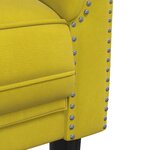 vidaXL Canapé à 2 places jaune velours