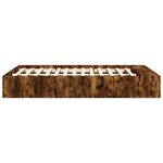 vidaXL Cadre de lit sans matelas chêne fumé 140x190 cm