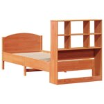 vidaXL Lit bibliothèque sans matelas cire marron 75x190 cm pin massif
