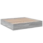 vidaXL Cadre de lit sans matelas sonoma gris 180x200 cm