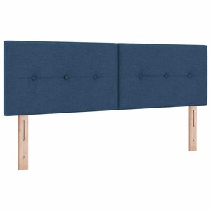 vidaXL Tête de lit LED avec bandes LED Bleu 144 cm tissu