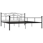 vidaXL Cadre de lit sans matelas noir métal 180x200 cm