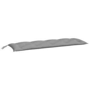 vidaXL Coussin de banc de jardin gris 150x50x7 cm tissu oxford