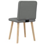 vidaXL Chaises à manger lot de 2 gris foncé tissu
