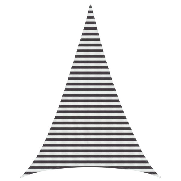 vidaXL Voile d'ombre 3 x 4 x 4 m HDPE Triangulaire Anthracite et blanc