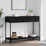 vidaXL Table console noir 100x34 5x75 cm bois d'ingénierie