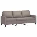 vidaXL Ensemble de canapés 4 Pièces avec coussins Taupe Tissu