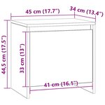 vidaXL Cabinet de chevet Bois ancien 45 x 34 x 44 5 cm