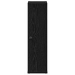 vidaXL Meuble de salle de bain avec porte-rouleau noir 20 5x22x72 cm