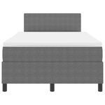 vidaXL Lit à Ressorts avec Matelas & Lumière LED Gris Clair Petit Double Tissu en Velours Côtelé