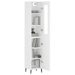 vidaXL Buffet haut Blanc 34 5x34x180 cm Bois d'ingénierie