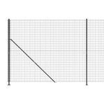 vidaXL Clôture en treillis métallique avec bride anthracite 2 2x25 m