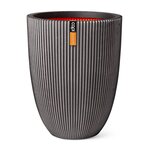 Capi Vase élégant Groove 46x58 cm Anthracite