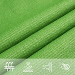 vidaXL Voile d'ombrage 160 g/m² rectangulaire vert clair 2x3 5 m PEHD