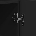vidaXL Buffet Noir Bois d'ingénierie 116 x 30 x 75 cm Buffet