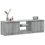 vidaXL Meuble TV avec lumières LED sonoma gris 120x30x36 cm
