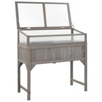 vidaXL Lit surélevé avec serre 110x54x120 cm Bois de sapin massif