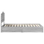 vidaXL Lit de Rangement Gris Sonoma 90 x 190 cm Bois d'ingénierie